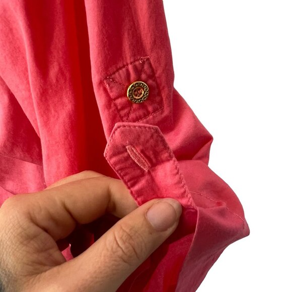 Soft Surroundings Coral Long Sleeve Cowl Neck Top Medium Petite - Picture 8 of 8